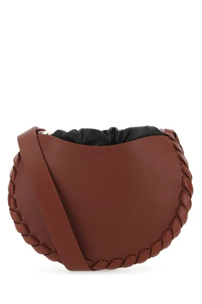 CHLOÉ BRICK LEATHER SMALL MATE CROSSBODY BAG