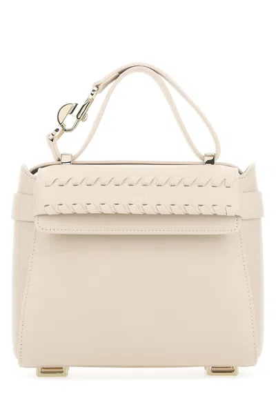 CHLOÉ LIGHT PINK LEATHER SMALL NACHA HANDBAG