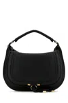 Chloé Black Leather Marcie Shoulder Bag In Black