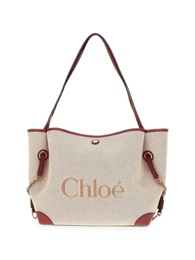 Chloé Borsa  Clover In Tela Da Portare In Due Modi In Neutro