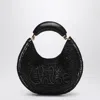 Chloé Chloe Women Black Raffia Banana Handbag