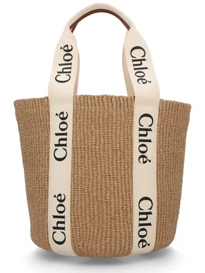 Chloé Borsa "woody" Large In Brown