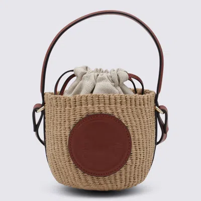 CHLOÉ CHLOÉ BROWN RAFFIA MINI HORSE SATCHEL