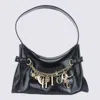 Chloé Leather Shoulder Bag Adorned With Charms In Black