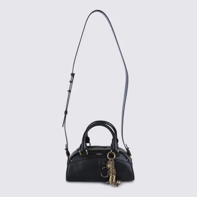 CHLOÉ CHLOÉ BLACK LEATHER CHLOÉ BOWLING TOP HANDLE BAG