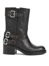 Chloé Dakota Brushed Leather Ankle Boots Shoes In Black