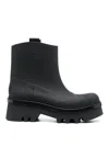 Chloé Elegant Mini Rain Boots With Scallop Detailing In Black
