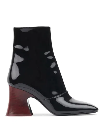 Chloé Black Leather Ankle Boot