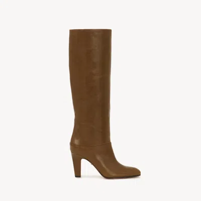 Chloé Eve Knee High Boot In Brown
