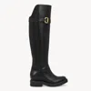 Chloé Coddington Leather Knee-high Boots In Black