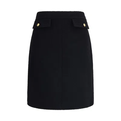 Chloé Bouclé Wool Midi Women's Skirt In Black