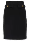 Chloé Bouclé Wool Skirt In Black