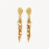 Chloé Gold-tone Shell Pearl Drop Earrings In Gold
