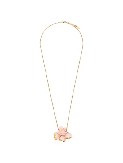 Chloé Bouquet Enamel Necklace In Metallic