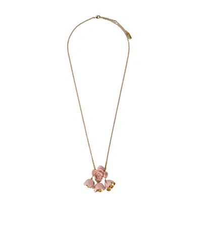 Chloé Bouquet Enamel Necklace In Pink