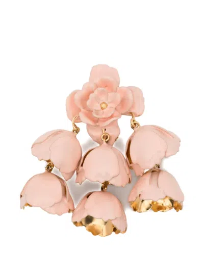 Chloé Bouquet Flower-shape Earrings In Pink