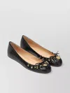 Chloé Bow Ballerinas Gold-tone Embellishments In Black