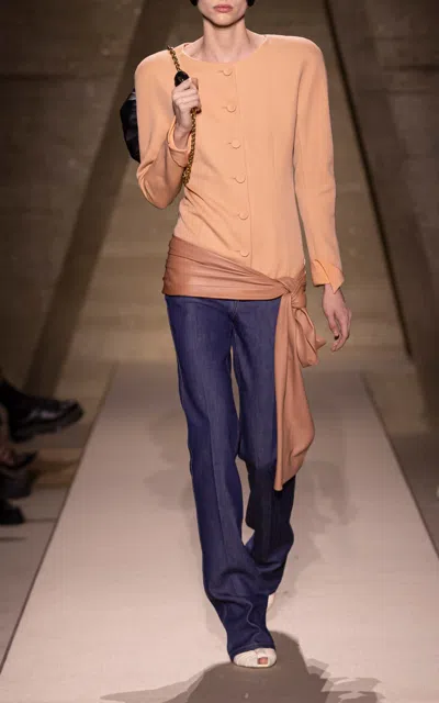 Chloé Bow Belt In Brown
