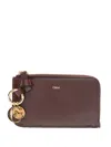 Chloé Bow Charm Wallet In Brown
