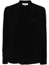 Chloé Bow Tie Neck Long Sleeves Pleated Back In Black