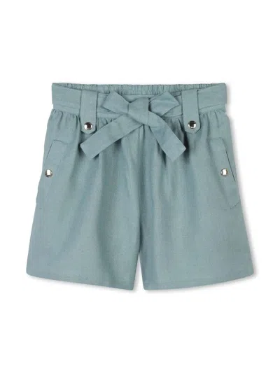 Chloé Kids' Bow Shorts In Blue