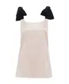Chloé Powder Pink Satin Top In Nude