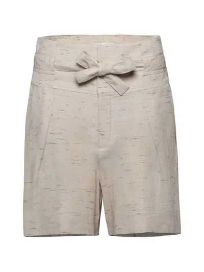 Chloé Bow-detail Pleated Shorts In Brown