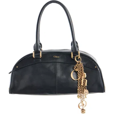 Chloé Chloe Women Black Small Leather Bowling Chloe Small Handbag In Pink
