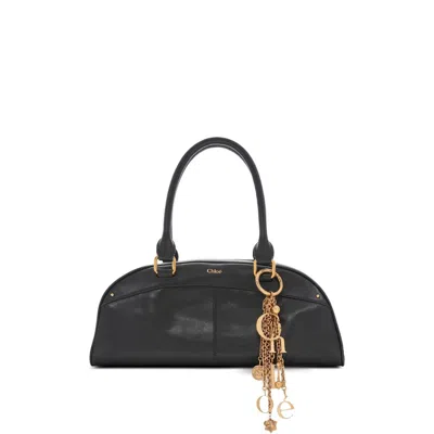 Chloé Chloe Bowling Leather Shoulder Bag In Black