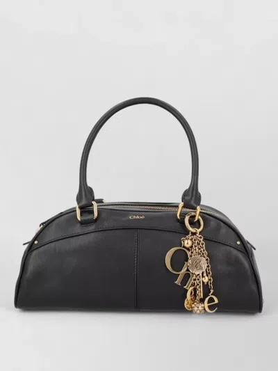 Chloé Bowling Shoulder Bag Double Handles Hardware In Black