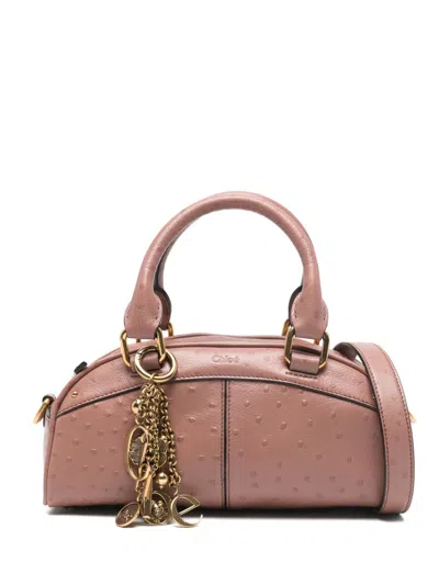 Chloé Bowling Small Leather Handbag In Pink