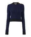 Chloé Navy Wool Pullover In Multi