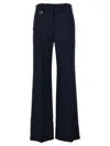 Chloé Tailored  In Wool Grain De Poudre Trousers Blue