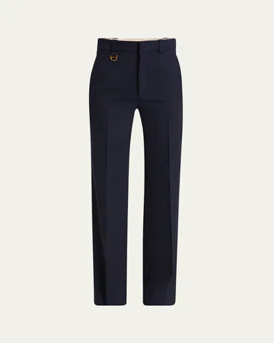 Chloé Boyish Straight-leg Tailored Trousers In Eclipse Blue