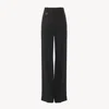 Chloé Boyish Tailored Pants In Wool Grain De Poudre Black Size 10 100% Wool, Horn Bubalus Bubalis, Farmed, In Black