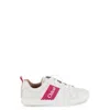 Chloé Chloe Boys Logo-print Round-toe Leather Sneakers In White