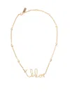 Chloé Vintage Gold Necklace With Cursive Name Pendant And Delicate Chain In Gold