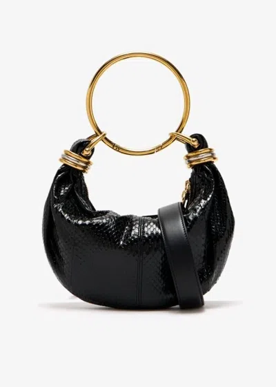Chloé Mini Bracelet Crossbody Bag In Suede In Red