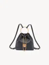 Chloé Small Bracelet Leather Backpack In Black