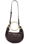 Chloé Bracelet Small Leather Shoulder Bag In Deep Violine