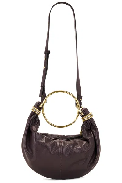 Chloé Bracelet Small Leather Shoulder Bag In Red