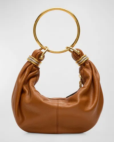 CHLOÉ BRACELET BAG MINI IN SHINY GRAINED CALFSKIN