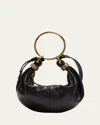 Chloé Bracelet Bag Mini In Shiny Grained Calfskin In Black