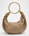 Chloé Bracelet Bag Mini In Shiny Grained Calfskin In Neutral