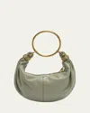Chloé Bracelet Bag Mini In Shiny Grained Calfskin In Green