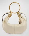 Chloé Bracelet Bag Mini In Shiny Grained Calfskin In Vegetal Beige