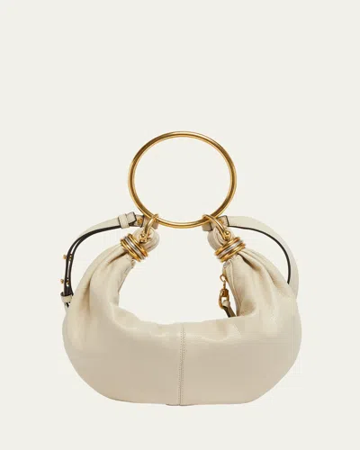 CHLOÉ BRACELET BAG MINI IN SHINY GRAINED CALFSKIN