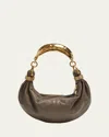 Chloé Bracelet Banana Shoulder Bag In Buffalo Leather In 036 Flannel Grey
