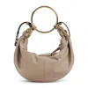 Chloé Women Small Bracelet Hobo Bag In Grained Leather In Brown