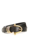 Chloé Black Embellished Solid Belt In Black